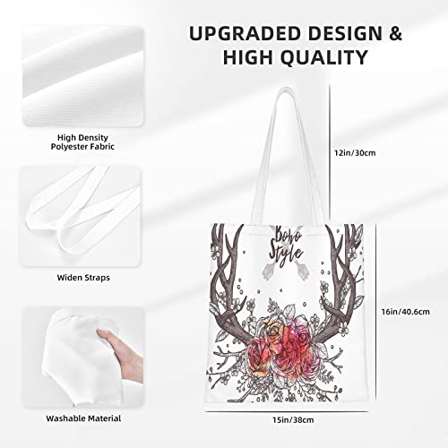 Canvas Tote Bag，Colorful Ink Swirling Reusable Large Shopping Shoulder Tote Bag For Women4