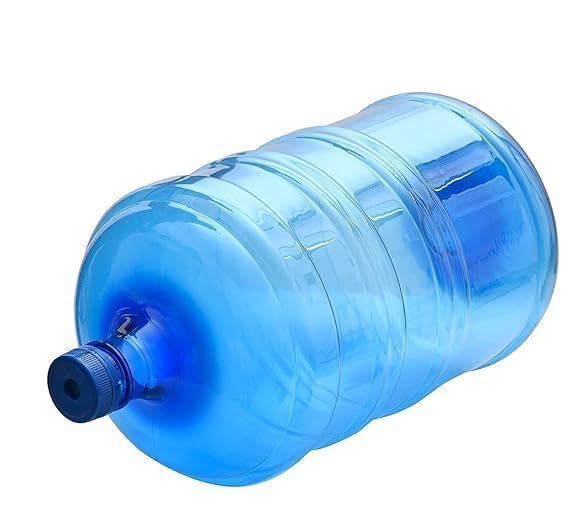 Image of Green Poly MART Water Dispenser Bottle, 20 Litre Capacity, Blue Plastic Container Pack of 1