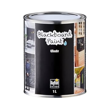 MagPaint Blackboard Paint - Black Chalkboard Paint - Premium Water Based - Suitable for Workplaces, Kitchens, Classrooms and Children's Bedrooms - 10m² Coverage, 1L