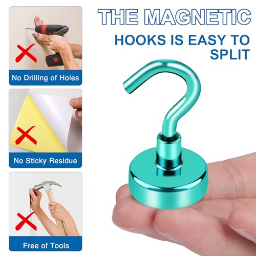 image for LOVIMAG Magnetic Hooks for Cruise Cabins, 170Lbs Cruise Magnets, Green