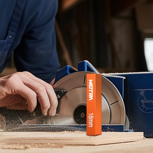 Neitra Metric Setup Blocks - 15 PCS Aluminum Height Precision Measuring Blocks Set for Table Saw, Router and Jig Saw with Storage Case, Orange