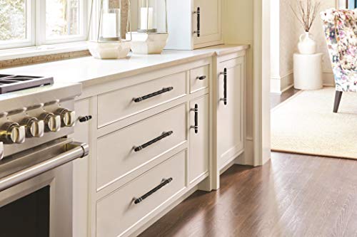 Amerock | Cabinet Pull | Black Bronze/Satin Nickel | 10-1/16 inch (256 mm) Center-to-Center | London | 1 Pack | Drawer Pull | Drawer Handle | Cabinet Hardware by Amerock - Image 2