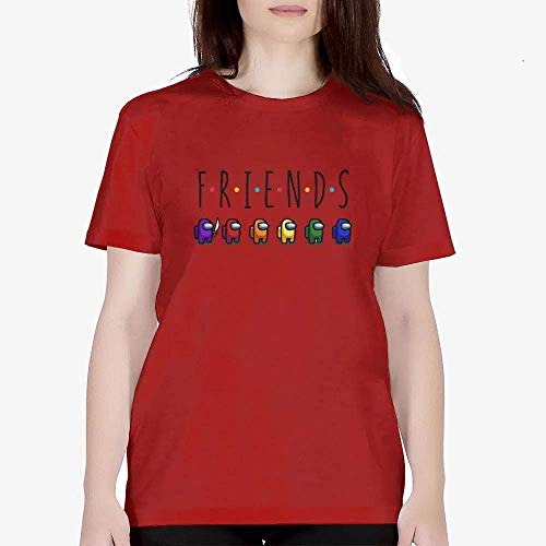 Camiseta Algodão Unissex Among Us Friends Jogo Detetive Moda (Rosa Claro, GG)