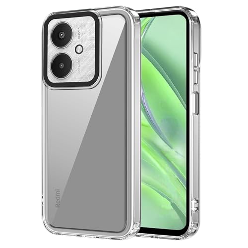 amazon basics Back Case Cover for Mi Redmi 13C 5G | Compatible for Mi Redmi 13C 5G Back Case Cover | Case Cover with Camera Protection | (TPU + PC | Transparent)