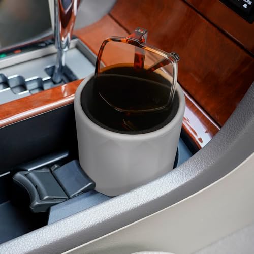 Portavasos para autos con organizador de gafas gris grande miniatura 5
