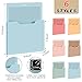 Fuutreo 6 Pcs Magnetic Wall File Organizer Magnetic Wall File Holder Refrigerator Magazine Holder for Mail Letters Paper(Light Vintage,12.2 x 9.4 Inch)