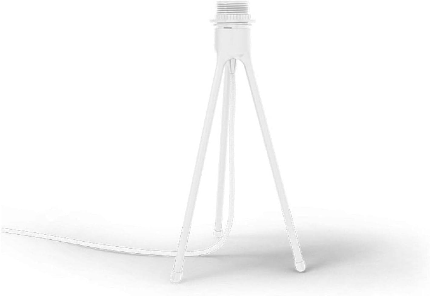 Vita Lighting Tripod With 2m Textile Cord & Switch 19cm Diameter x 37cm High - Matt White