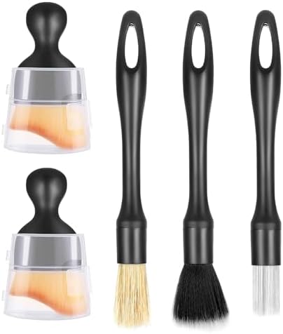 Set 7 Pezzi Pennelli Per Pulizia Auto Interni - Spazzole Dettaglio Per Bocchette, Sedili E Motore - Foto 7