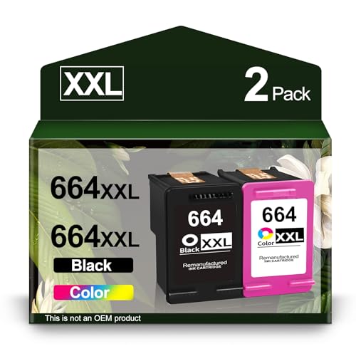 Cartouche 664XL noire encre de rechange compatible DeskJet 3635 et 2135