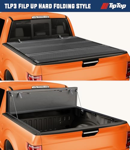 Image of TIPTOP FILP Up Hard Folding Tonneau Cover Fits 2022-2026 Ford Maverick with 4.5ft Bed (54.4 inch) | Lightweight FRP, Low-Profile Waterproof Truck Bed Cover G3.