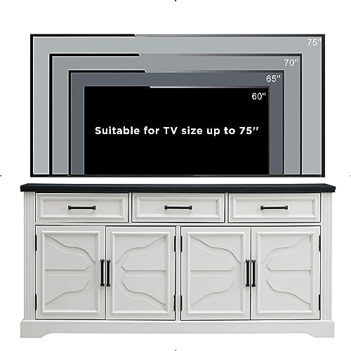 JXQTLINGMU-TV-Stand-for-TVs-Up-to-75-66-Wide-Entertainment-Center-with-4-Door-3-Drawers-Media-Console-Table-for-Living-Room-Off-White JXQTLINGMU TV Stand for TVs Up to 75 66 Wide Entertainment Center with 4 Door 3 Drawers Media Console Table for Living Room Off White