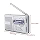 Bewinner AM/FM Multifunktions-Taschenradio mit Ausziehbarer Antenne, HD-Sound-Dualband-Kleinradio mit Teleskopantenne, 9 * 5,7 * 2,2 cm, Weiß