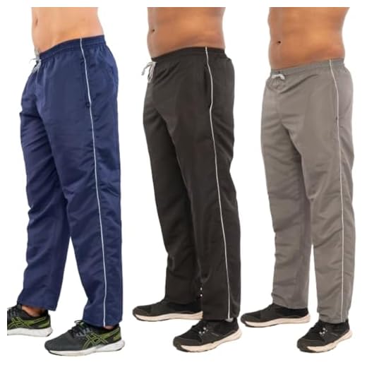 Kit 3 Calças Masculina Tactel Lisa Com 3 Bolsos Esporte Caminhada Academia Frio (BR, Alfa, GG, Regular, Regular, Mesclado)