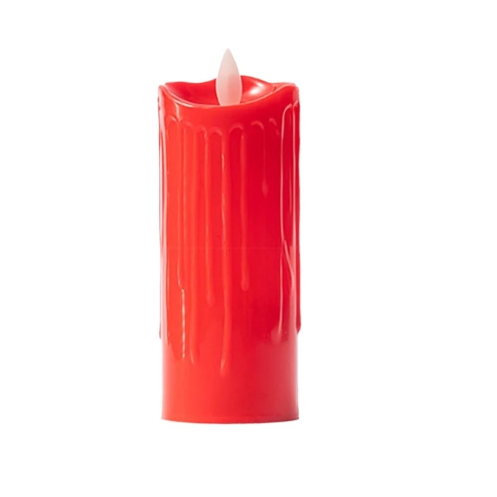 TANGSIYANG Led Candles LED Candles Light Electronic Red Candle Home Festival Party Decoration(13cm)