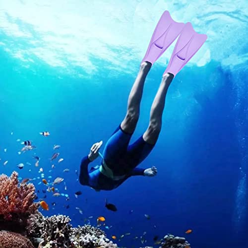 Fadgesy Swimming Training Fins,Comfortable Silicone Flippers For Swimming And Diving,Size Suitable Kids Girls Boys Women (Purple/S) #TOP2