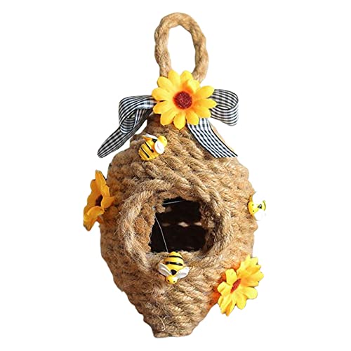 For Outside Hanging,Bird House Nests With Rope,Bird Hut For Window Outdoor Decoration,Bird House For Canary Chickadee, Oval #TOP21