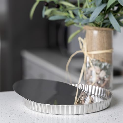 Fox Run Stainless Steel Tart Pan With Removable Bottom, 9" Quiche Baking Pan by Fox Run - Image 2