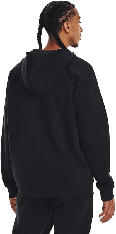 Under Armour Men's Rival Fleece Full Zip Hoodie, 001 BLACK, SMT image 2