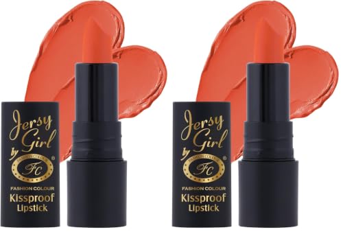 Image of JERSEY GIRL BY FASHION COLOUR Kissproof Matte Lipstick| Lightweight & Longlasting | Matte Finish | Stay up to 12hrs | Available In Fab Shades | Highly Pigmented || Intense Colour, Moisturised Lips, Color Sensational Creamy Matte |(Sunny Orange)