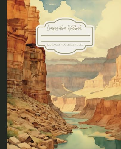 Composition Notebook: Vintage Watercolor Grand Canyon National Park | Vintage Aesthetic Notebook for Note-taking, Journaling or Writing (Vintage Watercolor National Park Series)