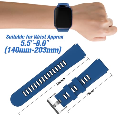 3 Pack de correas de silicona para reloj 20mm miniatura 3