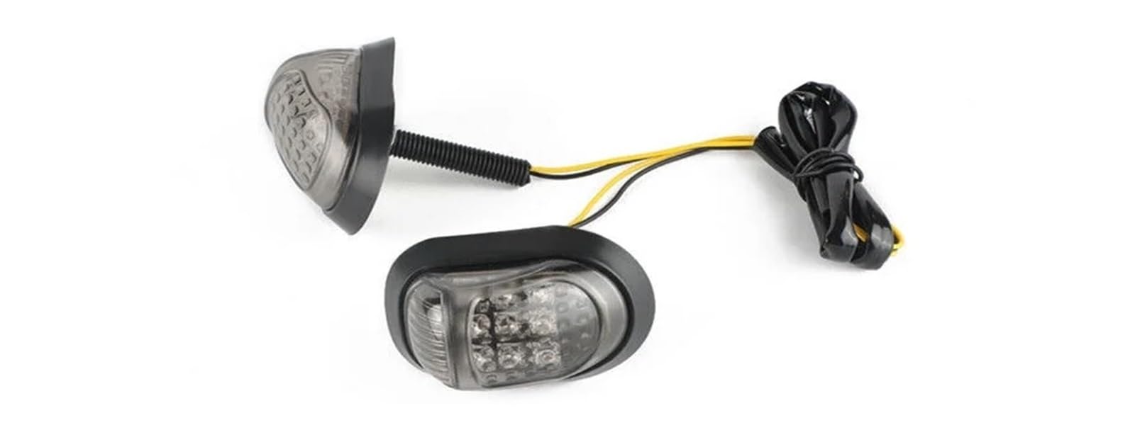 2 Intermitentes Empotrables para Motocicleta, Ámbar, 9 LED, Universales Indicadores Giro