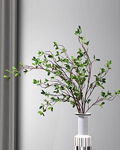 Artificial Plant 43.3 Inch Green Branches Leaf Shop Garden Office Home Decoration (6 Pcs) #TOP6