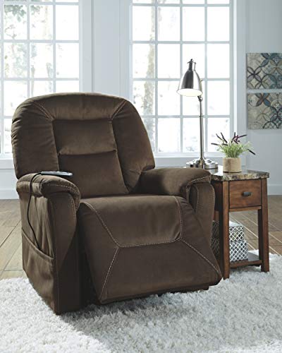 Signature Design By Ashley Samir Power Lift Recliner For Elderly With Heated & Massage Seat, Brown #TOP5