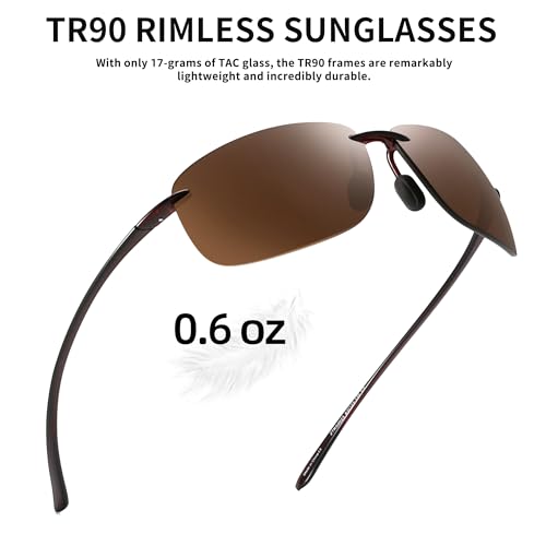 JIM HALO Sport Sunglasses for Men Women TR90 Rimless Frame for Running Fishing Cycling Driving4