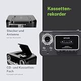 MUSE Radioodtwarzacz Kasetowy M-182 RDC, Czarny
