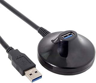 JSER USB 3.0 Type-A Male to Female Extension Dock Station Docking Cable 0.8m