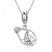 Produktbild ESCYQ Damen-925Er Silber-Anhänger,Vintage Kreative Sterling Silber Anhänger Drift Flasche Charme Bracelet Zubehör Einfach Atmosphäre Ohne Kette Geburtstag Geschenk Fashion Halskette Zubehör Valenti