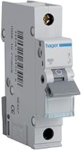 Hager MTN120 Miniature Circuit Breaker, 1 Pole, 1 Module, Type B, 6 kA Breaking Capacity, 20 A Current