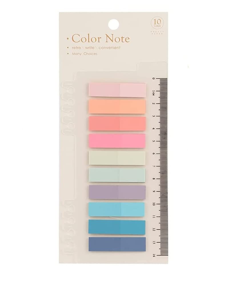 Index Tabs Sticky Notes with Ruler Color Sticky Tabs for Notebook, Books, PET Material Page Tabs Sticky Flags File Index Tabs Office Stationery (1 Packs | 200 Pcs)