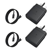 USB-C Super Fast Charger, 45W Fast Charging 2 Pack for Samsung Galaxy S25 Ultra/S25+/S25,S24 Ultra/S24+/S24,S23 Ultra/S22/S21,A16/A15/A25/A06,Z Fold 6/Flip 6,USB C Plug with 1.8M Type-C Cable