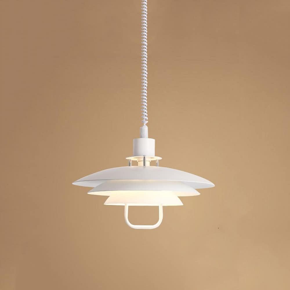 Nordic Light Adjustable Kitchen Island Hanging Lamp, Modern Geometric Chandelier Ceiling Lights Indoor Suspended Lamps for Dining Room Bedroom, E27 Droplights/Svart