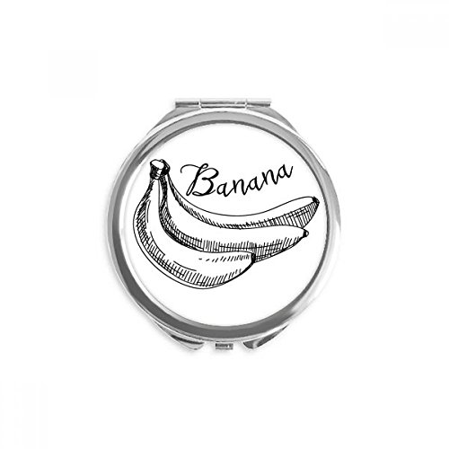 Espejo portátil de plátano redondo de mano para retocar tu maquillaje sin peso