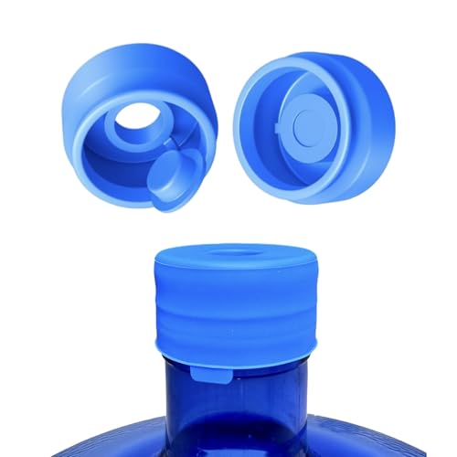 EcoForm 3 and 5 Gallon Water Jug Cap, Silicone Reusable Replacement Cap, Non Spill Bottle Caps for 55mm Bottle Water Dispenser Caps - Pack of 3