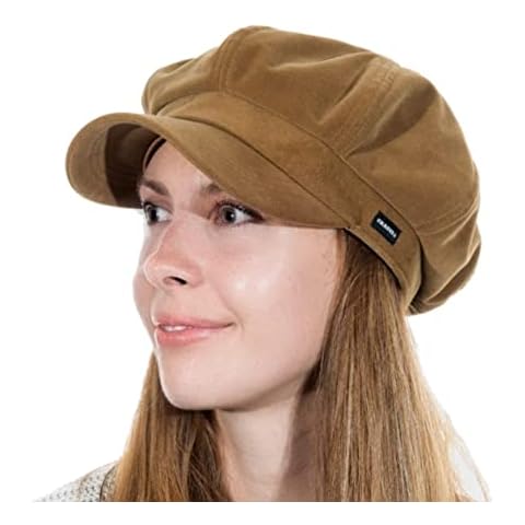 CRAGGI Velvet Baker Boy Cap Newsboy Hat Shelby Cabbie Flat Cap in Gold Velvet Cover