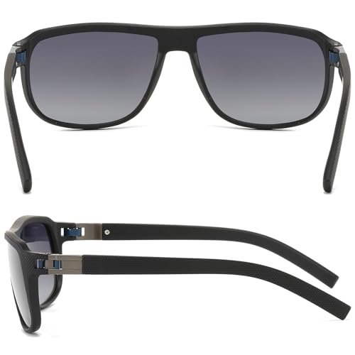 Gradient Brown Polarized Sunglasses for Men UV Protection Driving Square Sun Glasses Retro 70s Trendy Shades for Men3