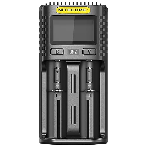 Nitecore UM2 - Cargador Universal (1500 mA, USB, para Adultos, 152 x 73 x 40 cm), Color Negro