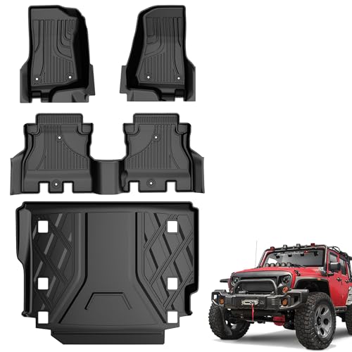 Floor Mats & Cargo Liner Compatible for Jeep Wrangler JL