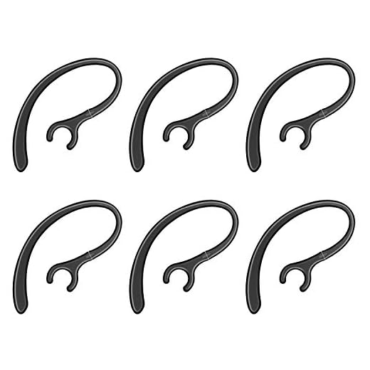 6 Pack Replacement Ear Hook Universal Small Clamp Loop Clip for Other Bluetooth Headset(Black)
