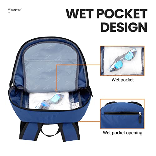 Venture Pal VP023-RED/NEVY BLUE 40L Lightweight Packable Travel Hiking Backpack Daypack thumb #1