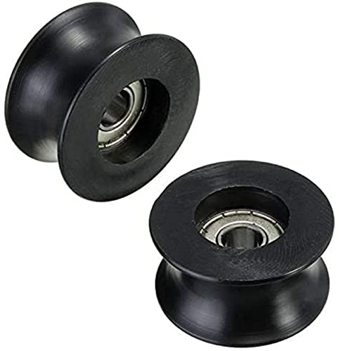 Letool 4Pcs U Type Groove Pulley Nylon Guide Pulley Rolling Bearing U Groove Roller Wheel 8X40X20Mm For Driving Mechanical Equipment, Or Used In Doors And Windows #TOP5