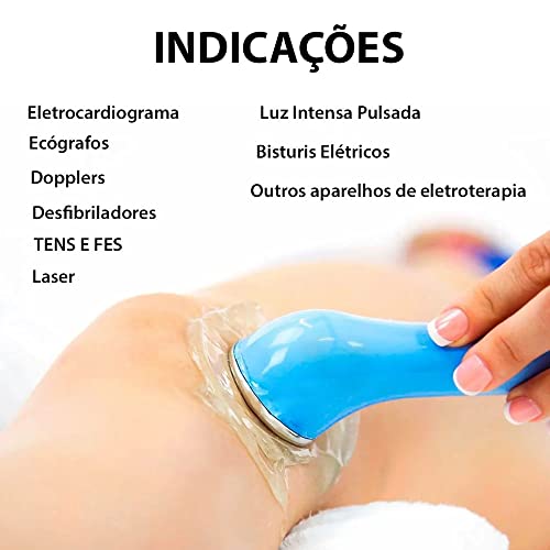 Gel Clínico Contato Condutor Ultrassom Ecógrafo Doppler Tens e Fes Laser Incolor Rmc 100g