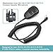 Hm-186ls Small Speaker Microphone Compatible for icom ID-31A ID-51A ID-52A IP100H IP501H radios with 3.5mm Audio Jack and Revolving Swivel Clip Right Angle 2-pin connecto and Revolving Swivel Clip