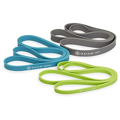 Gaiam Restore Resistance Training Workout Pull Up Bands 3 Pack - Extra-Strong Durable Progressive Resistance Exercise Loop Cords for Assisted Pull Ups and Strength Bands Training Cover