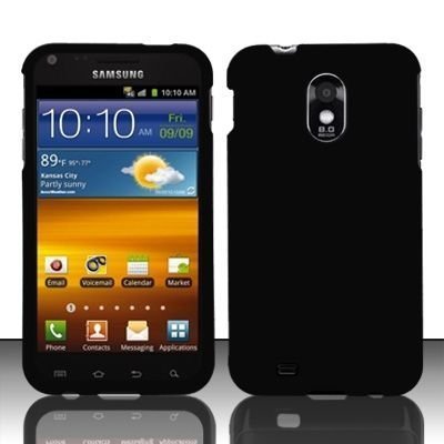 Samsung? Epic Touch 4G D710 & Galaxy S2 Sprint Rubberized Black HARD PROTECTOR COVER CASE SNAP ON PERFECT FIT