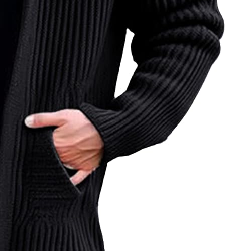 Cardigan long homme tricot torsadé côtelé coupe premium